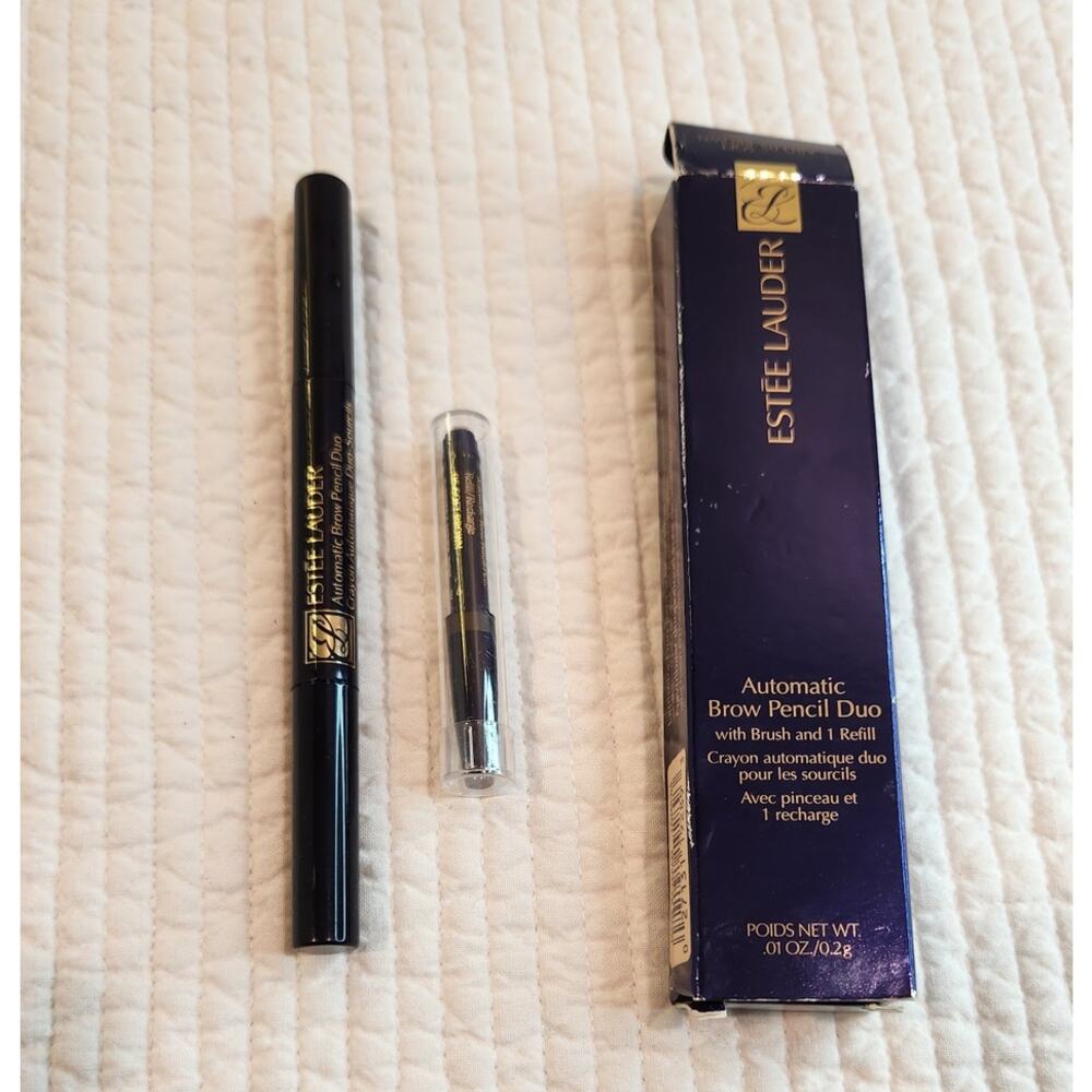 EsteeLauder Automatic Brow Pencil Duo soft brown Brush & Refill Discontinued